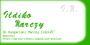 ildiko marczy business card